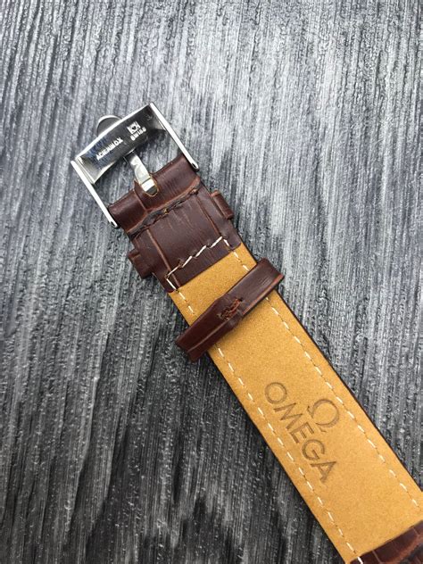 omega watch strap leather|authentic watches omega straps.